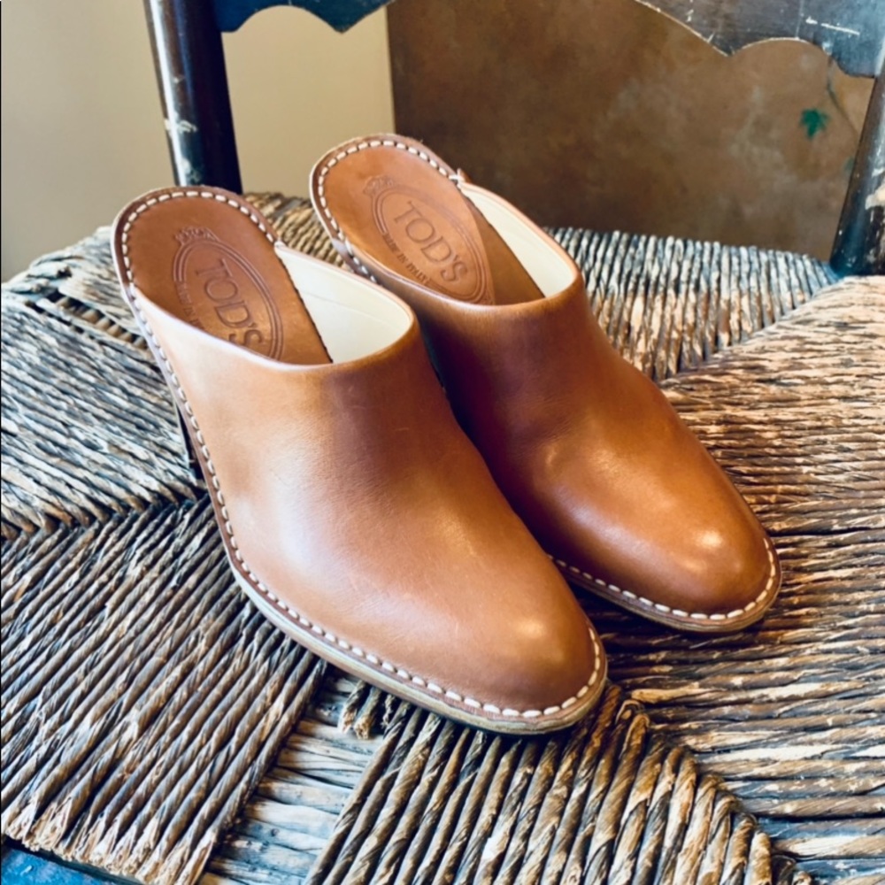 Tod’s Luggage Color Platform Block Heel Clogs6 - image 3